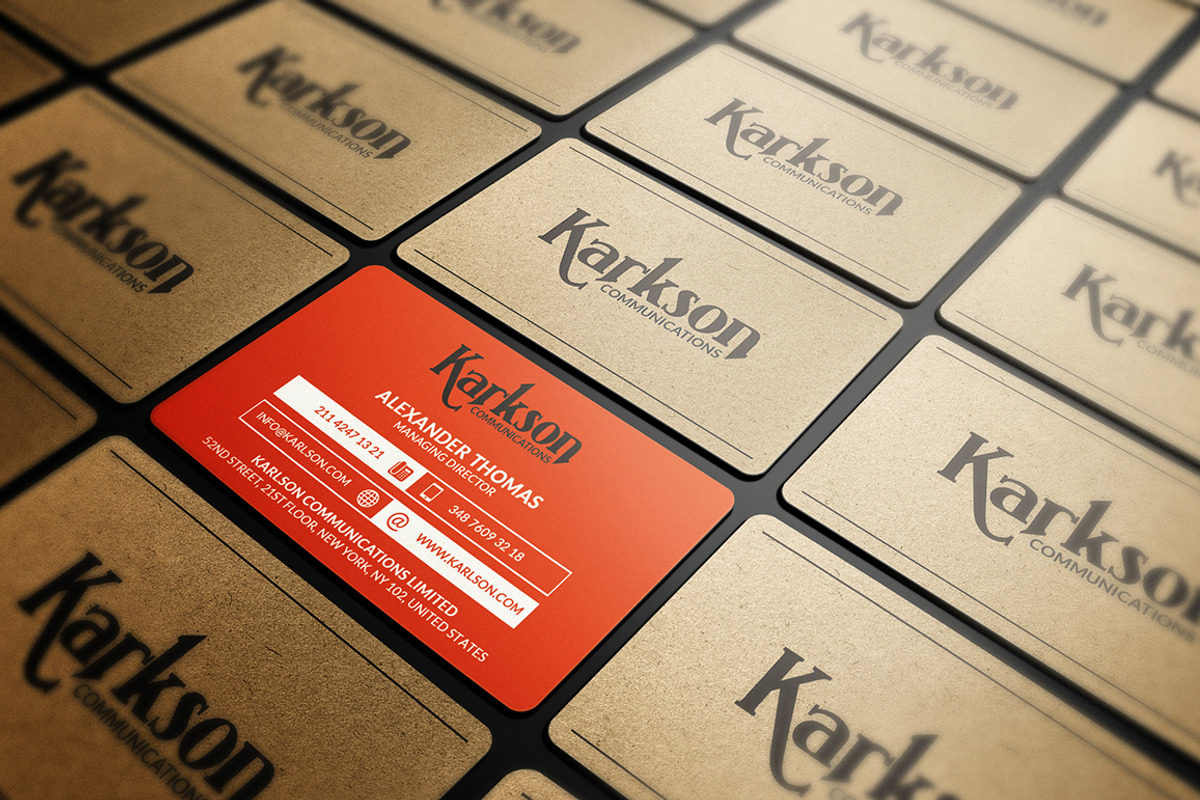 Modern Kraft Paper Business Card, a Business Card Template by Marvel (Photo 2 of 4)