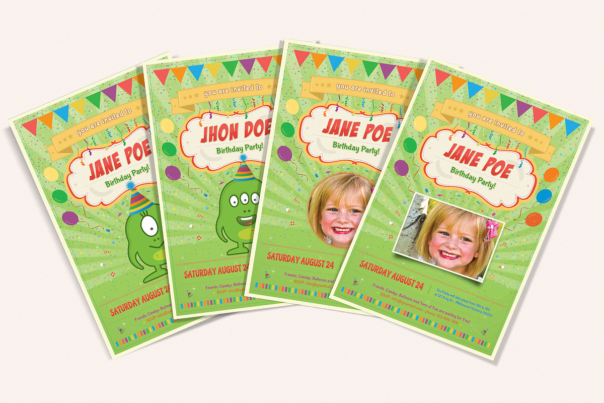 Kids Birthday Party Flyer - Vol 02, a Flyer Template by Sargatal (Photo 1 of 7)