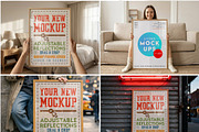 62 Poster Frame Mockup Bundle, a Mockup by DesignRocket (Thumbnail 8 of 14)