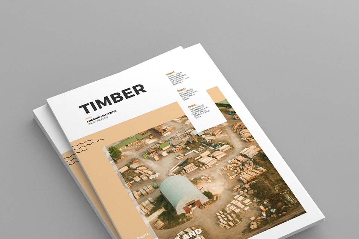 Timber - Magazine Template, a Magazine Template by inspirasign