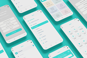 Menu Screens App UI Kit & Dashboard, an App Template by nagaredesignstudio