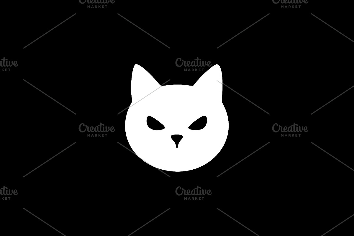Evil Cat Head Vector, an Animal Illustration by Vectorium Studio (Photo 2 of 4)