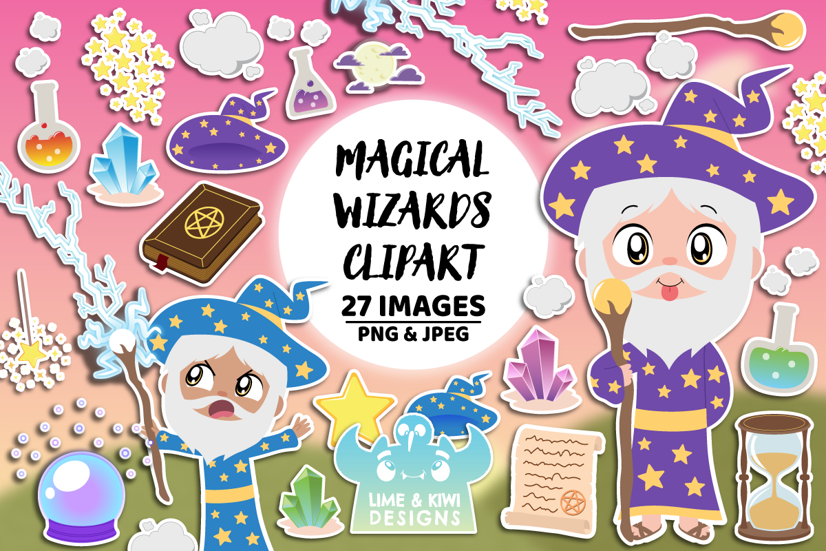 Fantasy Magic Bundle 1, a Person Illustration by Lime & Kiwi Designs (Photo 3 of 5)