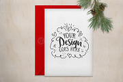 Christmas Greet Card Mockup, a Print Template by Garlic Friday Design (Thumbnail 1 of 2)
