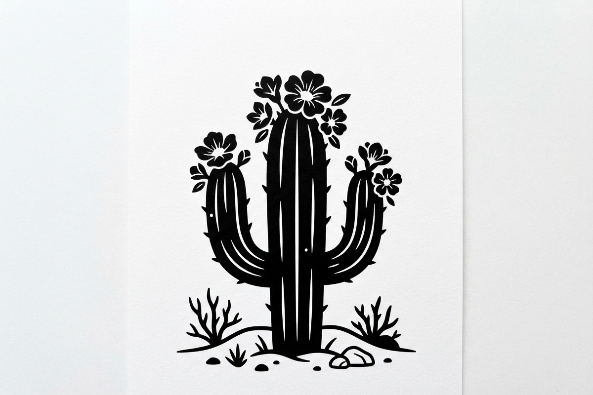 60 Desert Cactus Floral Silhouette, a Seasonal Illustration by Amazin_art (Photo 18 of 21)