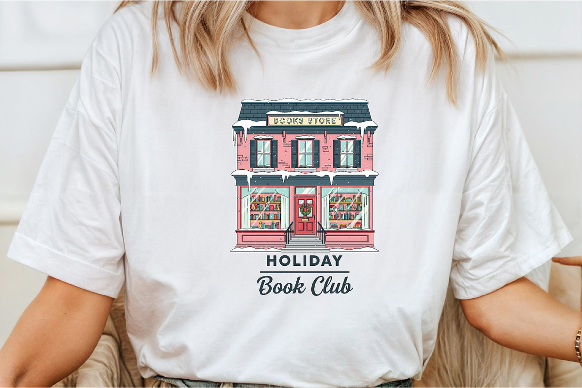 Holiday Book Club PNG,Christmas Book, an Illustration by Libby Wishes (Photo 6 of 6)