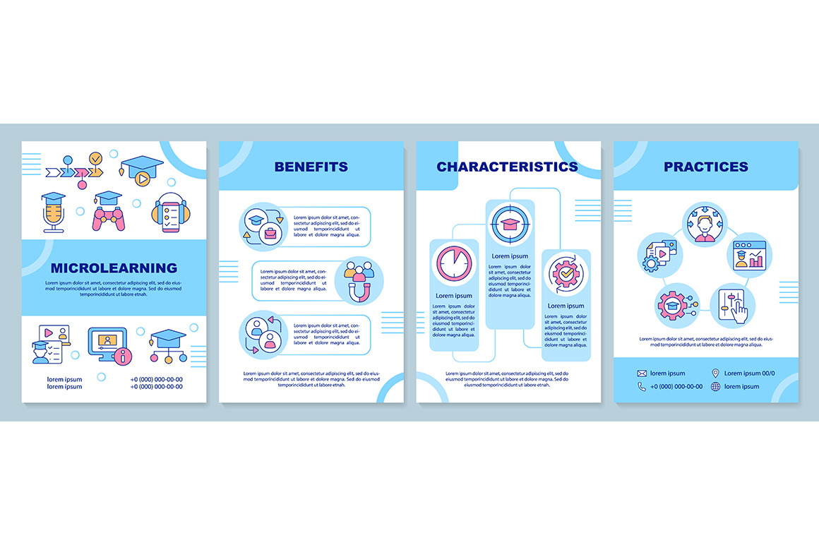 Microlearning blue brochure template, a Brochure Template by IMG Visuals