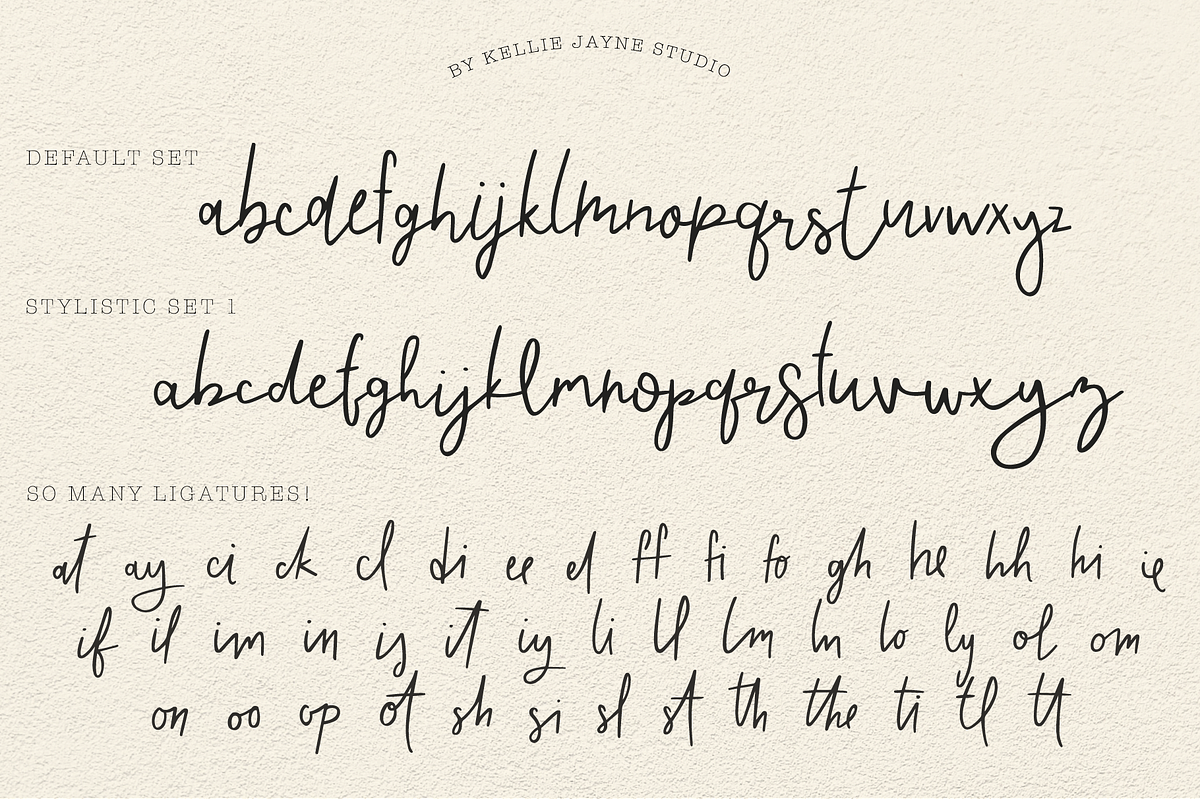 Champagne Flute Calligraphy Font, a Script Font by Kellie Jayne Studio (Photo 7 of 10)