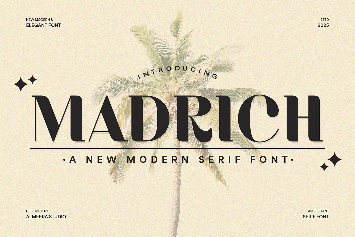 Madrich - Modern Serif Font, a Serif Font by Almeera Std (Photo 1 of 10)