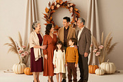 34 Autumn Wreath Digital Backdrops, a Background Graphic by 3Motional (Thumbnail 13 of 18)