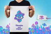 HIPPIE Set of 150+ vectors, a Pattern Graphic by Varvara Gorbash (Thumbnail 9 of 9)