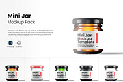 Mini Glass Jar Mockup Pack, a Cups & Container Mockup by Designer Dude (Thumbnail 1 of 6)