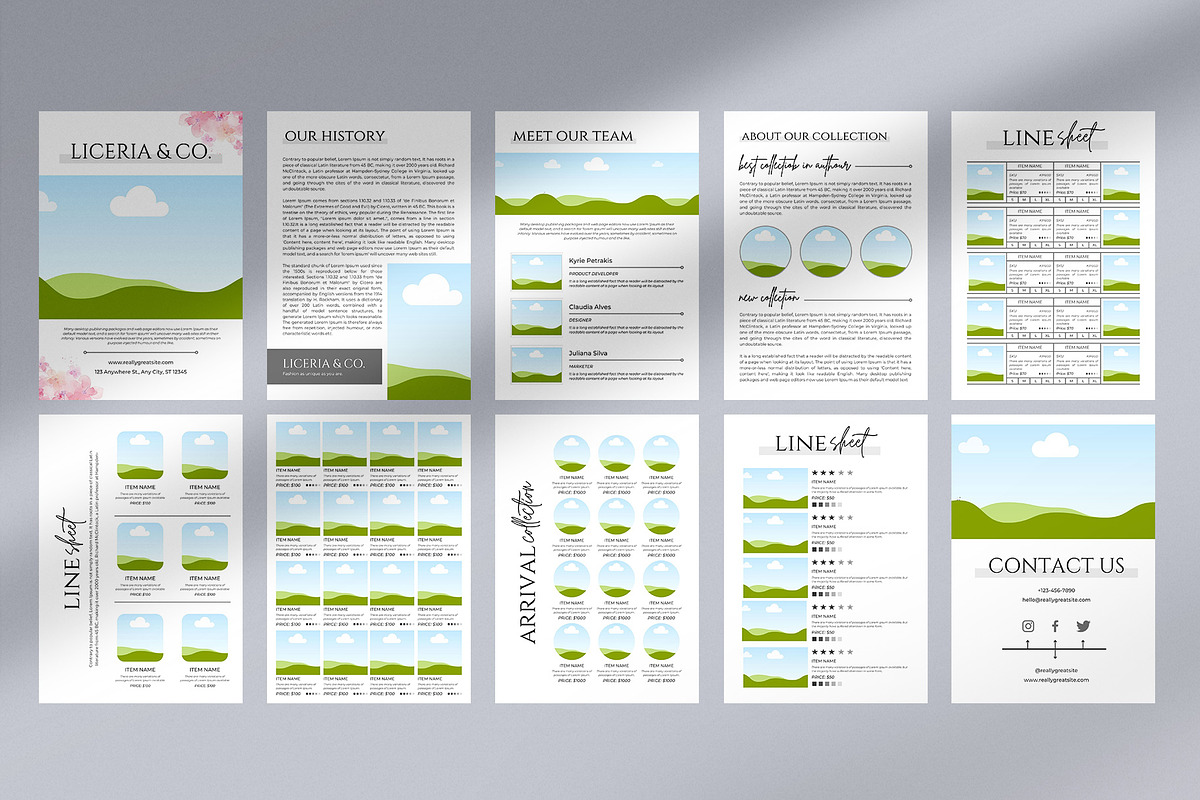 Line Sheet Canva Template, a Stationery Template by Graphic Fabrica (Photo 3 of 9)