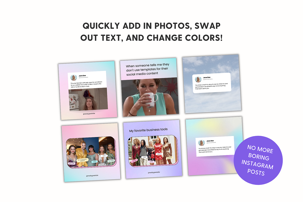 Instagram Gifs and Memes Templates, a Social Media Template by The Template Lounge (Photo 2 of 6)