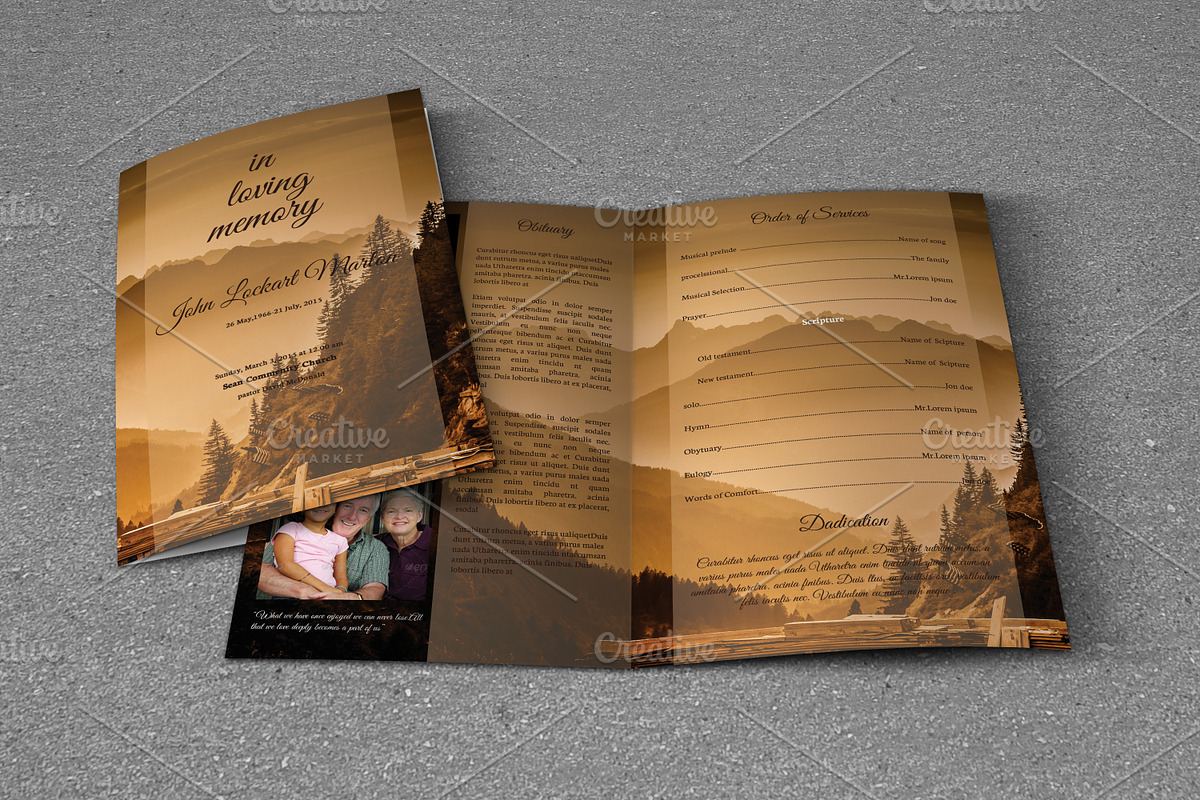 Funeral Program Template-T702, a Brochure Template by Template Shop (Photo 1 of 4)