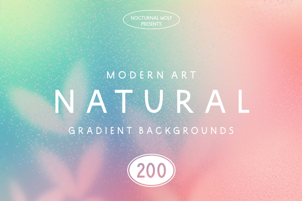 Natural Floral Gradient Backgrounds, a Background Graphic by Nocturnal Wolf (Photo 1 of 14)
