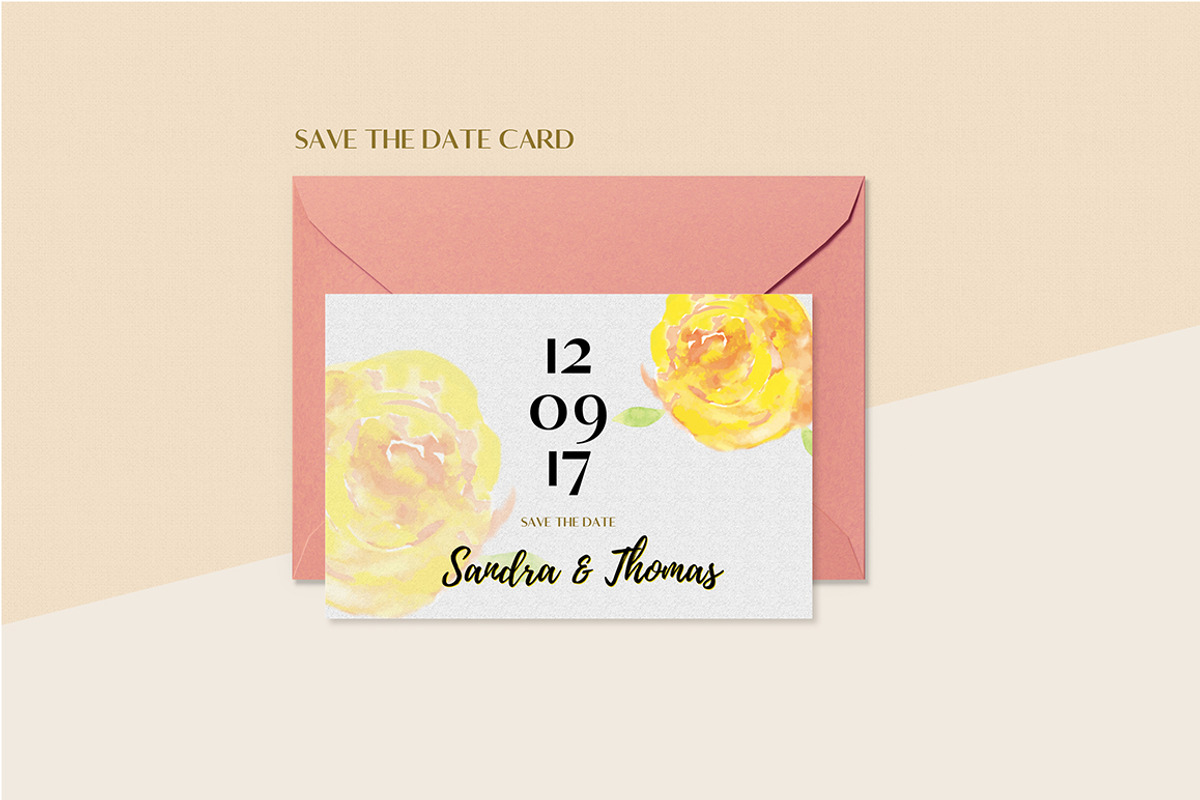 Floral Wedding Invitation Set, an Invitation Template by land art (Photo 23 of 24)