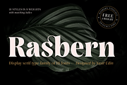 Rasbern — 18 Fonts, a Serif Font by Nasir Udin (Thumbnail 1 of 17)