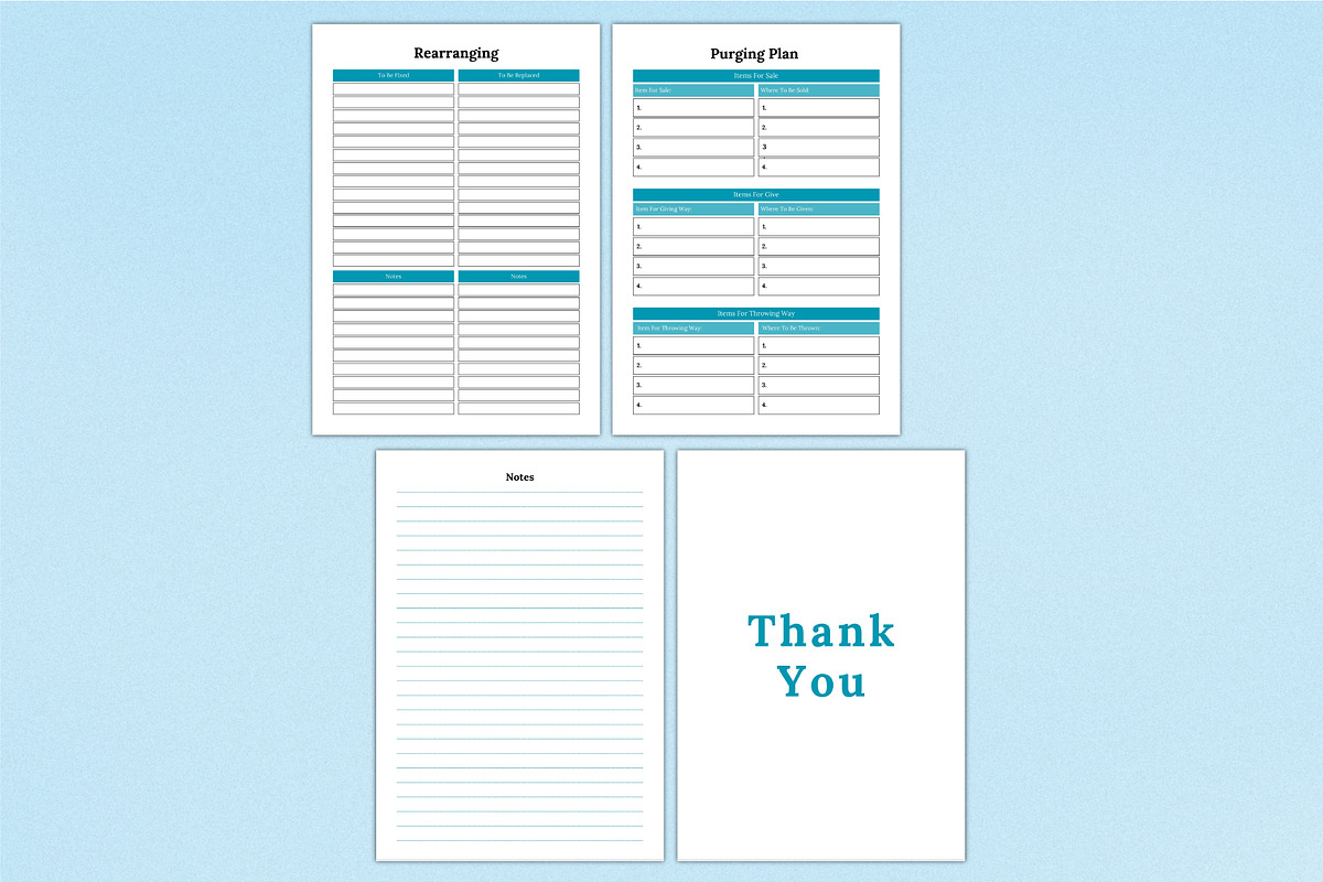 Decluttering Planner & Workbook, a Stationery Template by Shumaya (Photo 5 of 5)