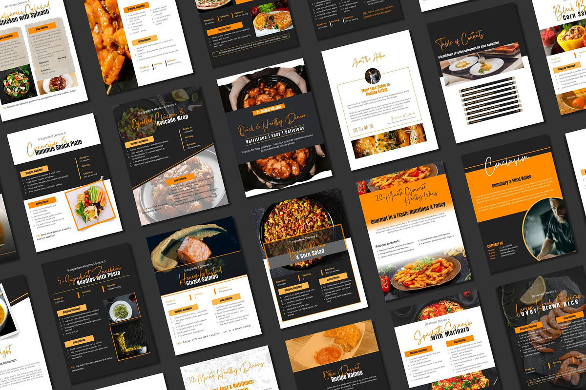 Canva Recipe Cookbook ebook Template, a Magazine Template by TheBrightGrap (Photo 6 of 10)