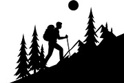 Hiking Silhouette Bundle, an Illustration by balal (Thumbnail 4 of 20)