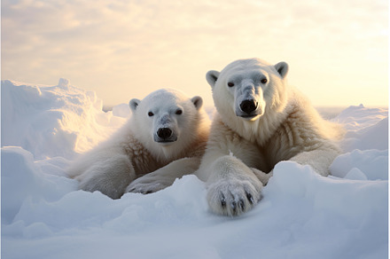 Polar bears snow arctic cold, an Animal Photo by Ylivdesign