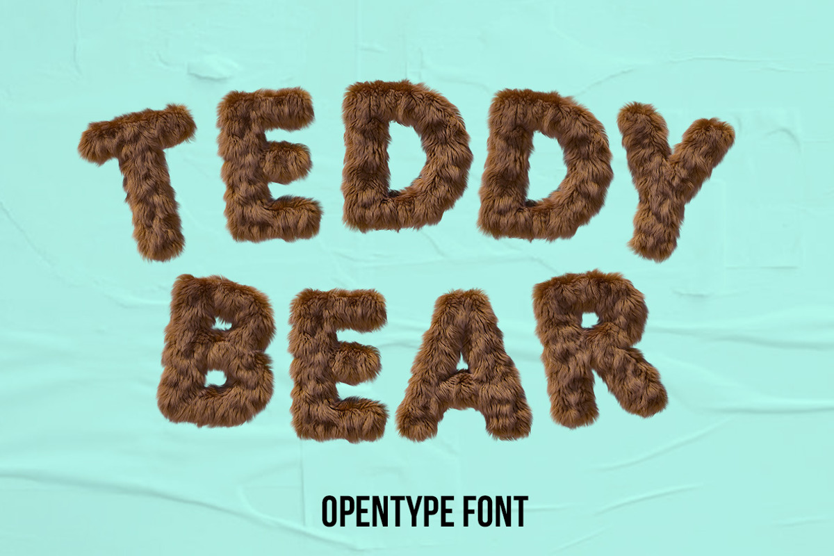 Teddy Bear Font, a Font by Handmadefont (Photo 1 of 9)
