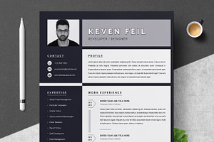 Resume / CV Template Black & White