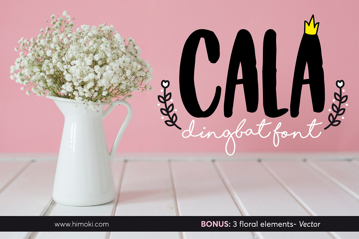 Cala dingbat font-floral elements