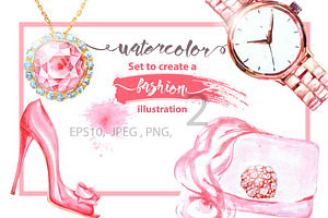 Set to create a fashion illustration