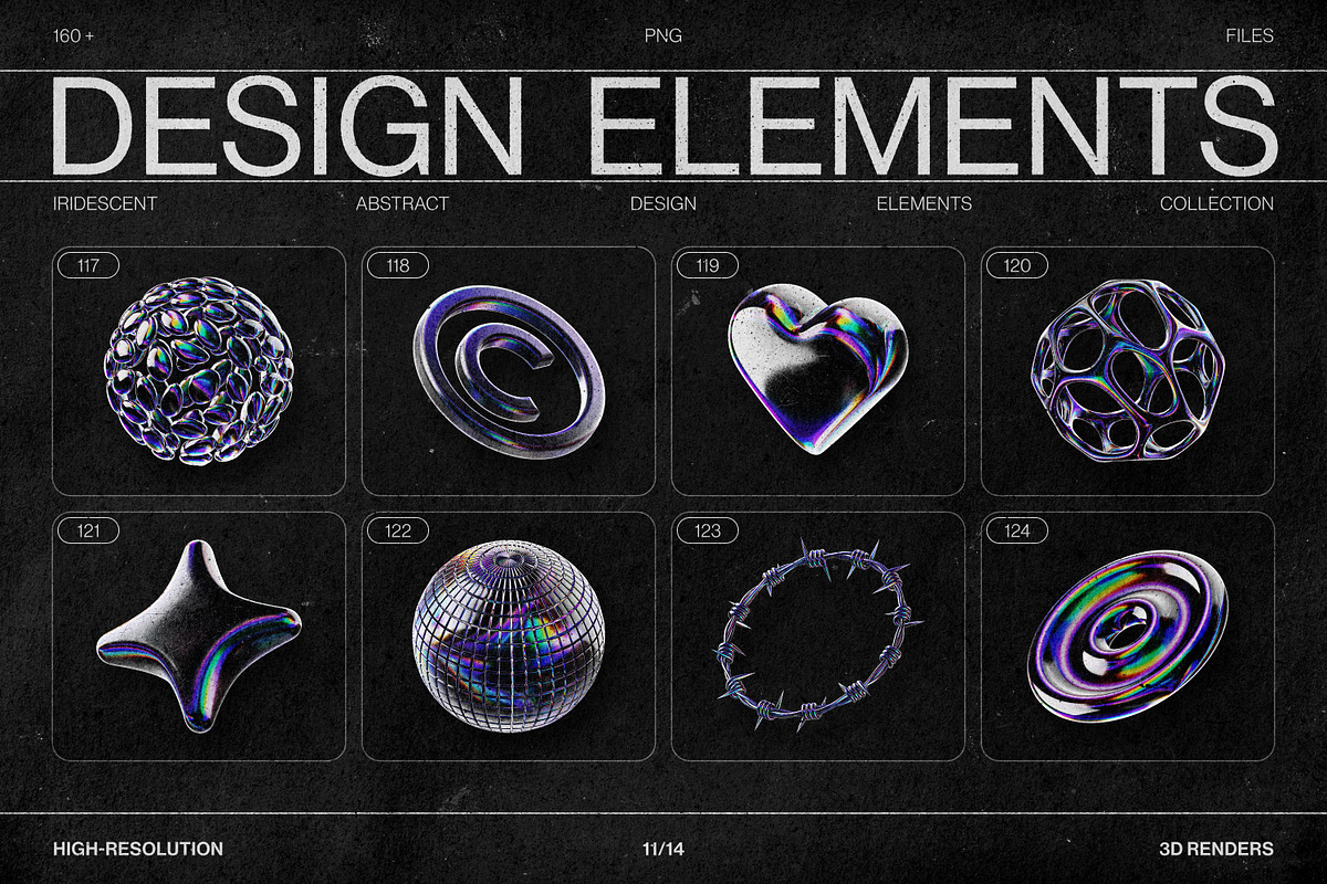 Chromatic Glass 3D Shapes Pack, an Object Graphic by Samolevsky (Photo 24 of 30)