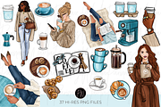 Coffee & cookies clipart bundle png, a Food Illustration by Parinaz Wadia Design (Thumbnail 2 of 10)