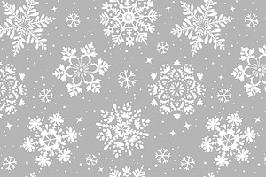 Seamless Pattern With Snowflakes