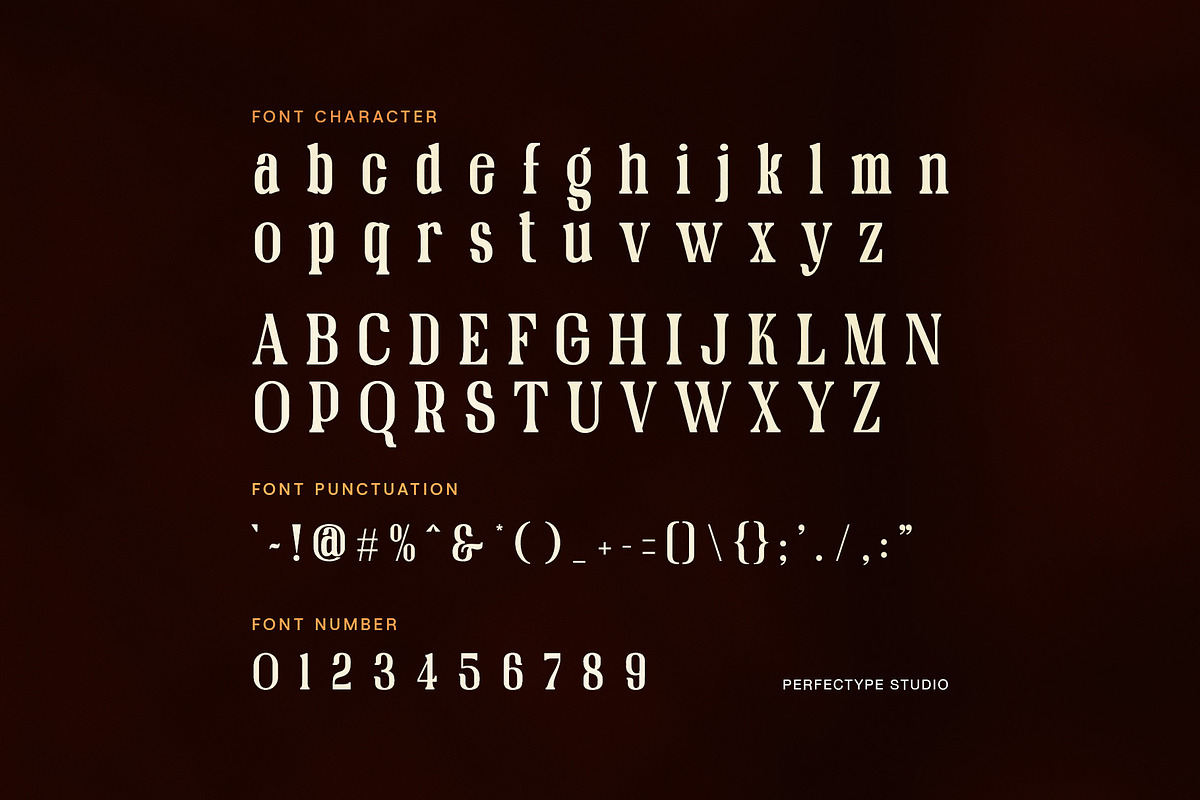 Qlimes modern retro serif font, a Serif Font by Perfectype (Photo 7 of 8)