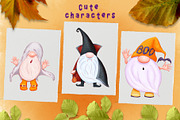 Gnomes and Pumpkins.Design for print, an Illustration by Gennadi Digital Studio (Thumbnail 2 of 8)