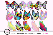 Colorful Butterfly Clipart Bundle, an Animal Illustration by SLS Lines (Thumbnail 8 of 11)