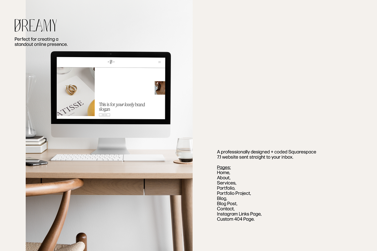 Squarespace Website Template DREAMY, a Squarespace Template by StudioHuomenta (Photo 4 of 11)