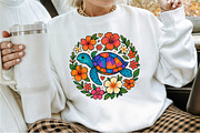 Summer Sea Turtle Floral Boho Flower, an Illustration by Sublimation Artist (Thumbnail 5 of 9)