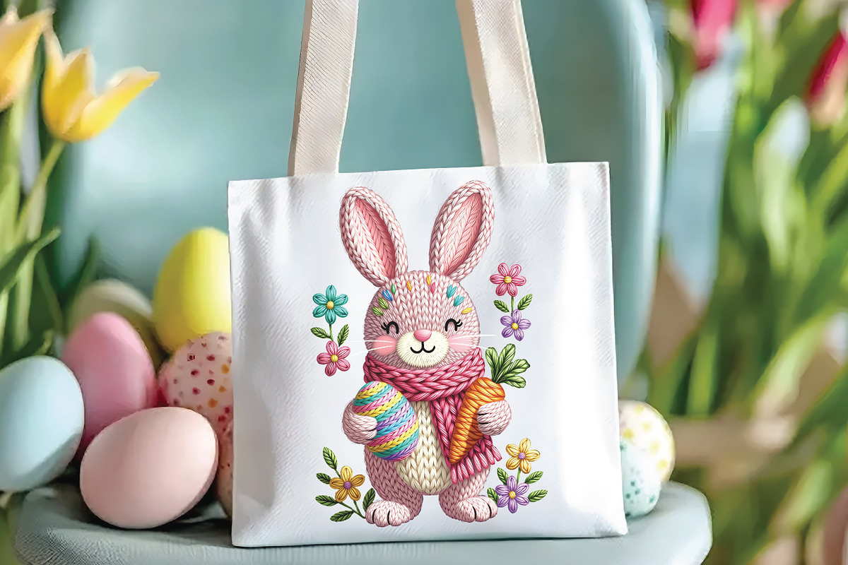 Easter Crochet Bunny PNG, an Illustration by CraftArtStudio (Photo 3 of 4)