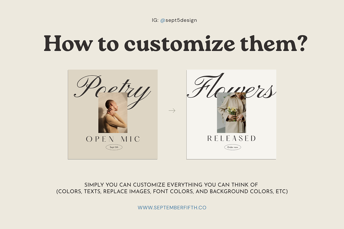 Writers Social Media Vol.5 for CANVA, a Social Media Template by September 5th (Photo 8 of 24)