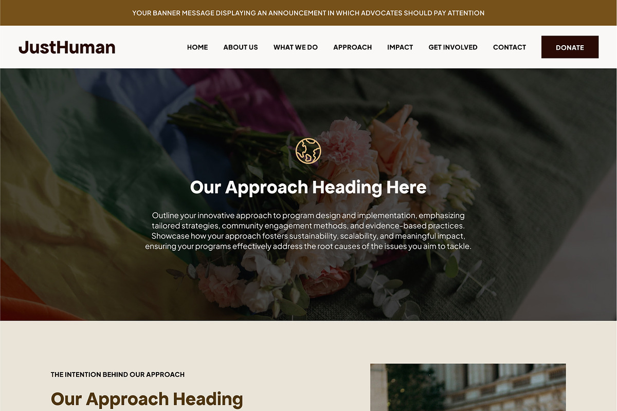 Human Rights Showit Website Template, a WordPress Template by Studio Humankind (Photo 3 of 20)