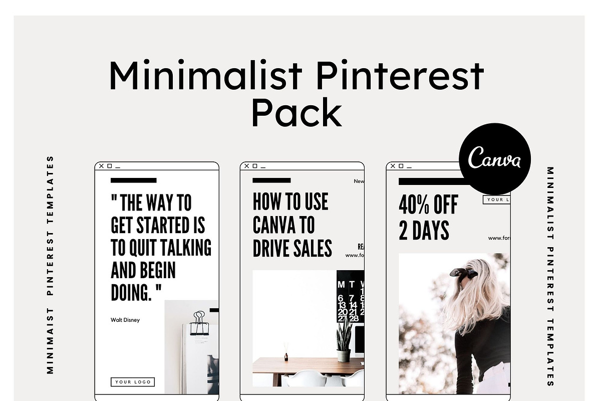 Minimalist Pinterest Canva Template, a Social Media Template by Cultive Creative (Photo 1 of 12)