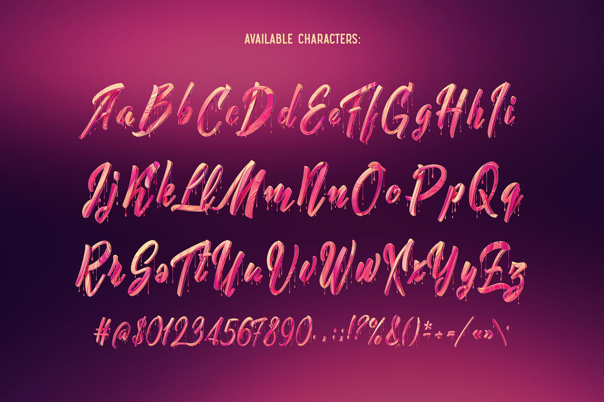 Juicy Jam – Color Bitmap Font, a Script Font by Gleb Guralnyk (Photo 5 of 6)