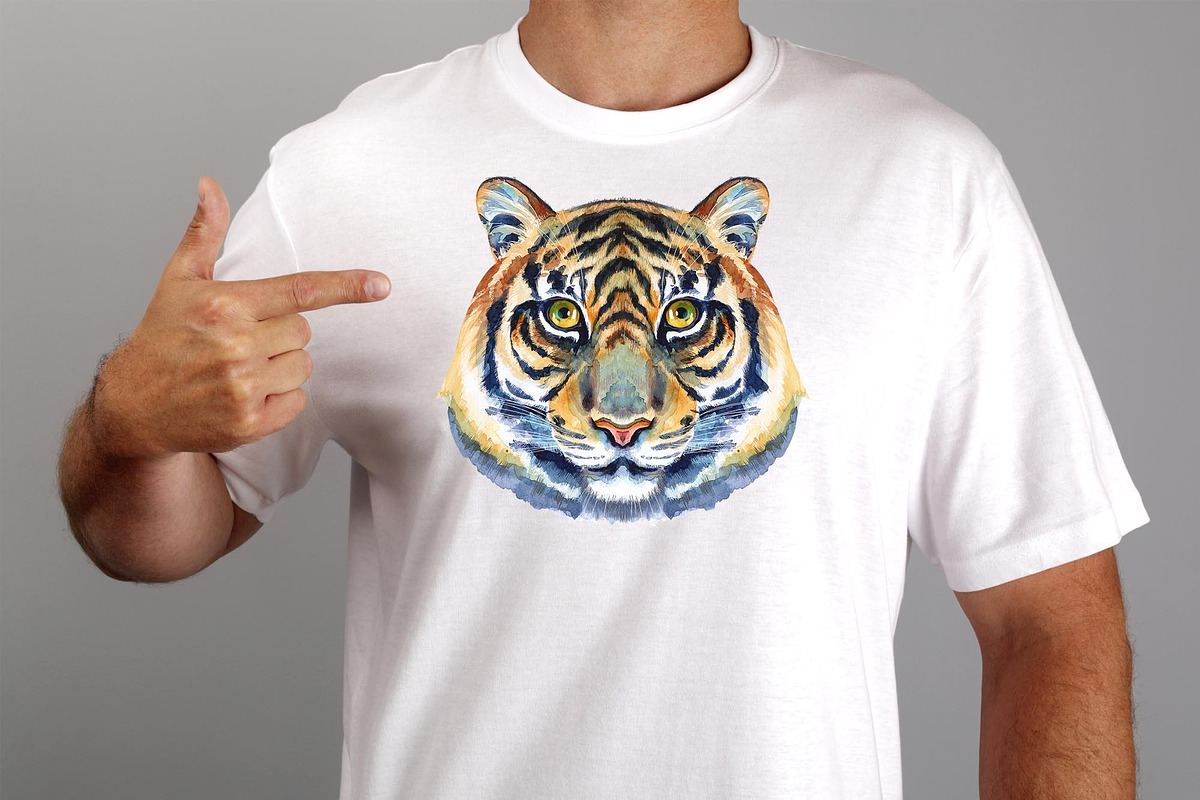 Cute watercolor tigers. Part 1, an Animal Illustration by Watercolor fantasy (Photo 3 of 4)