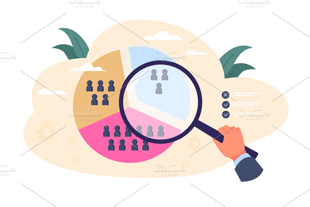Target audience segment. Potential, a Finance Illustration by Stock-Smart-Start
