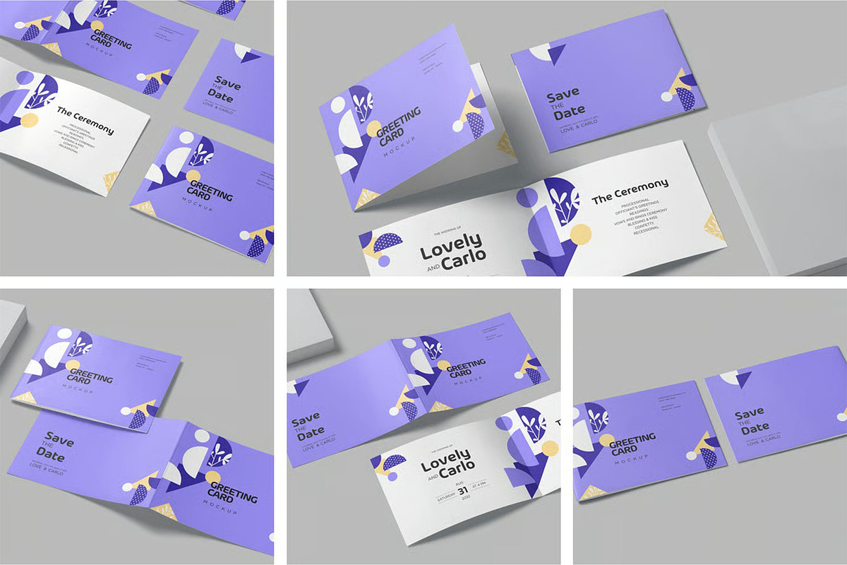 Landscape A4 2Fold Post Card Mockups, an Advertising Mockup by megostudi0 (Photo 1 of 7)