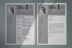 Stylish Minimalist Resume / CV