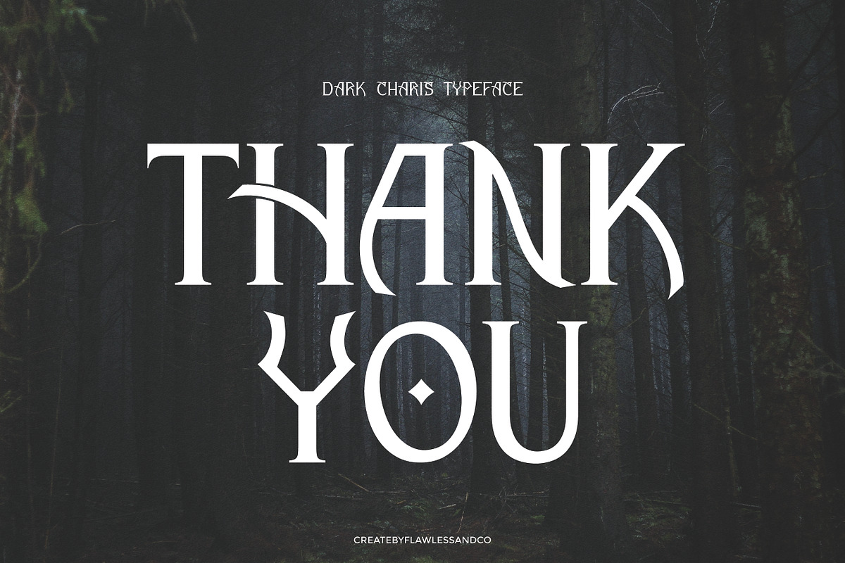 Darkcharis - Mystic Display Font, a Font by Flawless And Co (Photo 10 of 10)