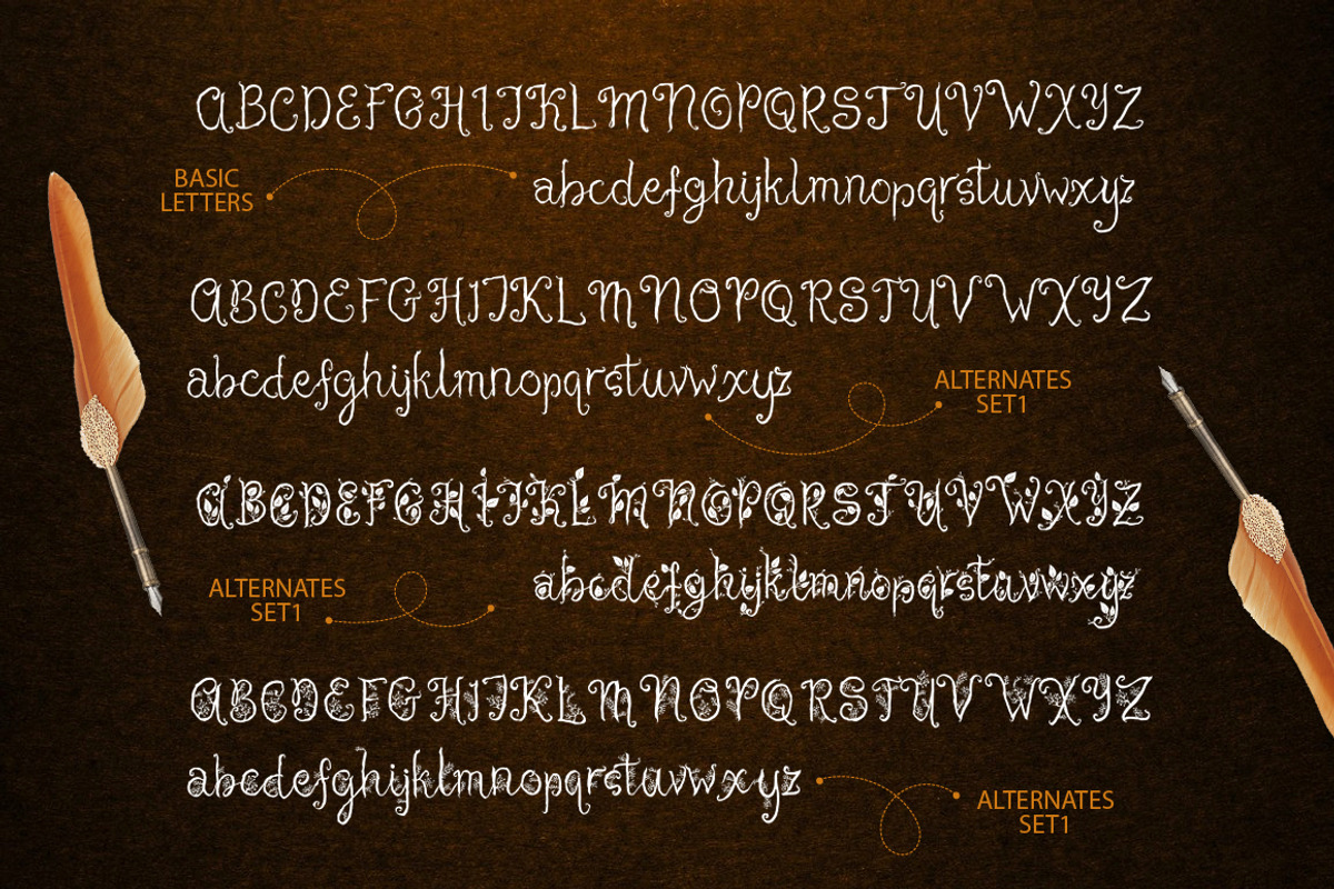 Cheshire. Magic script font. preview 5