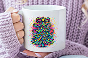 Painted Coquette Christmas Tree PNG, an Illustration by Daily.Designs (Thumbnail 4 of 5)